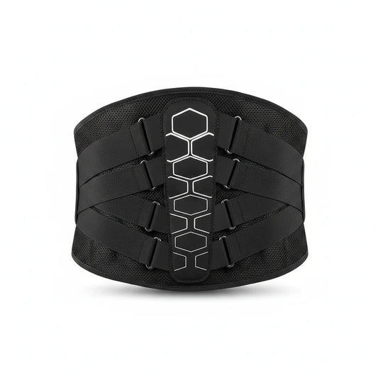 Ceinture de soutien lombaire noire ChronoStyle en maille 3D respirante avec système de compression réglable