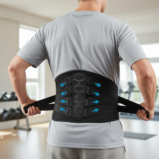 Ceinture de soutien lombaire noire ChronoStyle en maille 3D respirante pour soulager les douleurs dorsales
